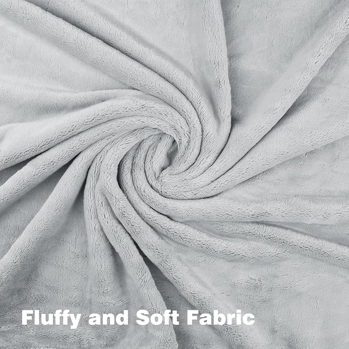 Onarway Dog Blanket Washable for Puppy: 4 Packs Dog Blankets 40”x28” - Fluffy Soft Small Throw for Cat Puppy Kitten Dogs - Fleece Pet Blankets for Bed Sofa Car and Indoor - Light Grey