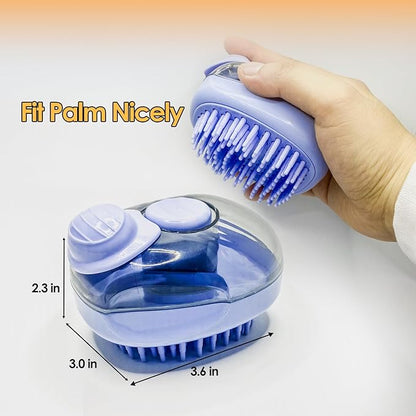 Dog Bath Brush, Can Get into the Pet' Hair to Scrub Dog Scrubber for Bath, Easy to Come Out the Shampoo Dog Shower Brush, Upgrade Silicone Deshedding Dog & Cat Brush, Dog Washing Dispenser Brush