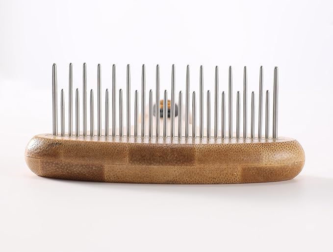 Dog Rake for Undercoat & Stainless Steel Shedding Comb for Long Hair Dogs and Cats 2 Pack Pet Grooming Kit of Deshedding Brush and Metal Comb for Detangling Matted Fur on Cats or Dogs