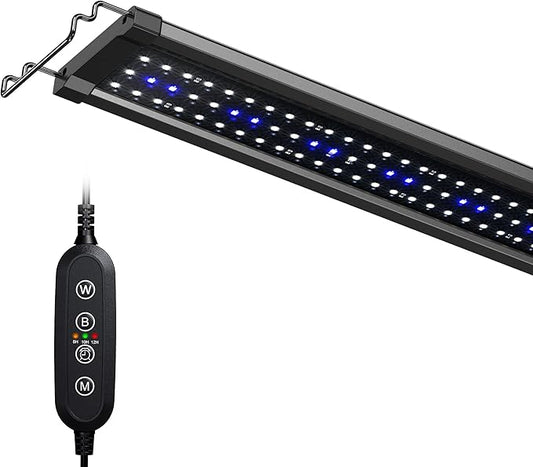 NICREW ClassicLED Gen 2 Aquarium Light, 40 Watts, Dimmable LED Fish Tank Light with 2-Channel Control, White and Blue LEDs, Size 48 to 60 Inch