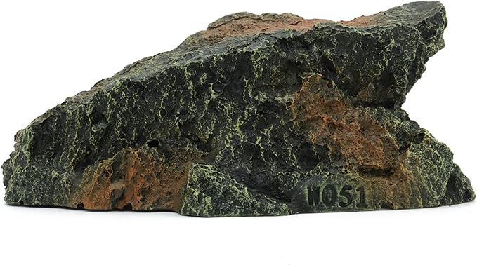 JIHAQUA Reptile Rock Hide Cave, Aquarium Habitat Decor Rock Tortoise Hideout for Lizards, Turtles, Reptiles, Amphibians, Fish