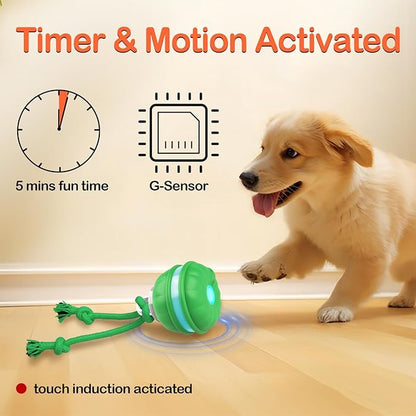 Interactive Dog Toys Rolling Ball for Puppy/Small Dogs,Peppy Pet Ball for Dogs,Motion Activate,Automatic Moving Dog Toy,USB Rechargeable