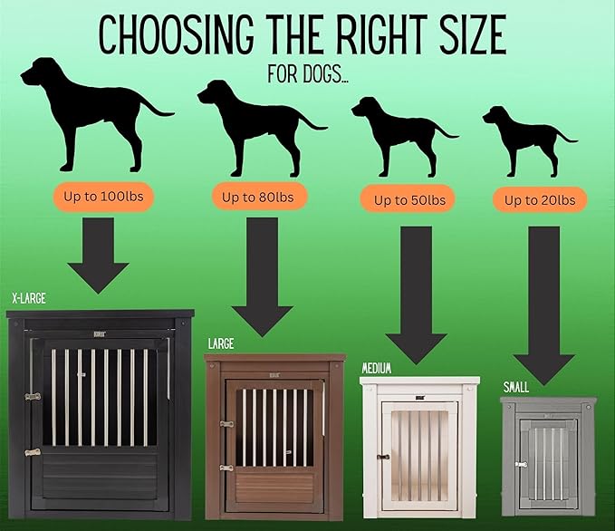 New Age Pet® ECOFLEX® Dog Crate Furniture End Table, Durable Wood-Plastic Composite, Stainless Steel Latch, Easy Assembly, Grey Medium