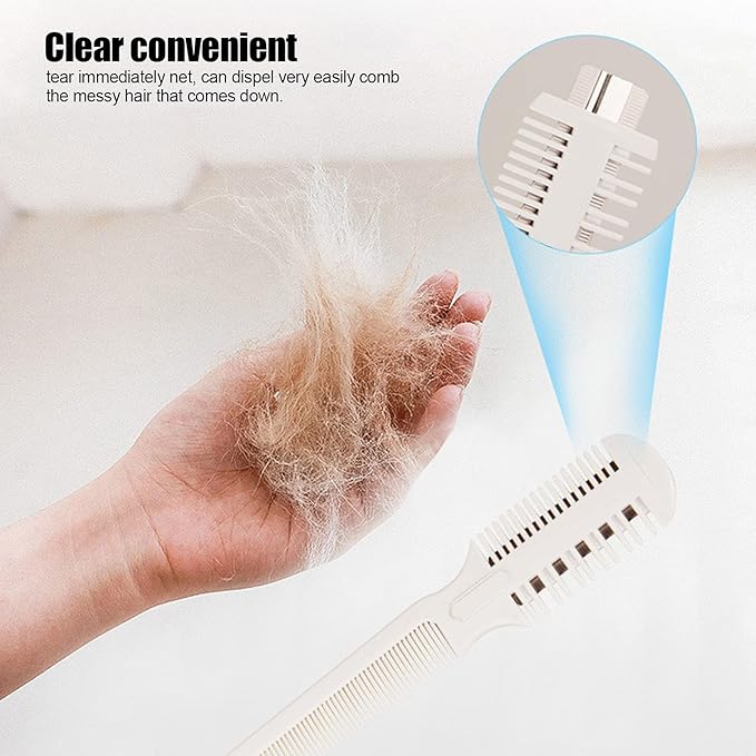 Dog Hair Cutter, Pet Hair Trimmer, 2 in 1 Trimming Grooming Hair Cutter Comb Manual Dog Hair Trimmer Comb Pet Grooming Comb with Replacement Blade for Dog Cat Pet