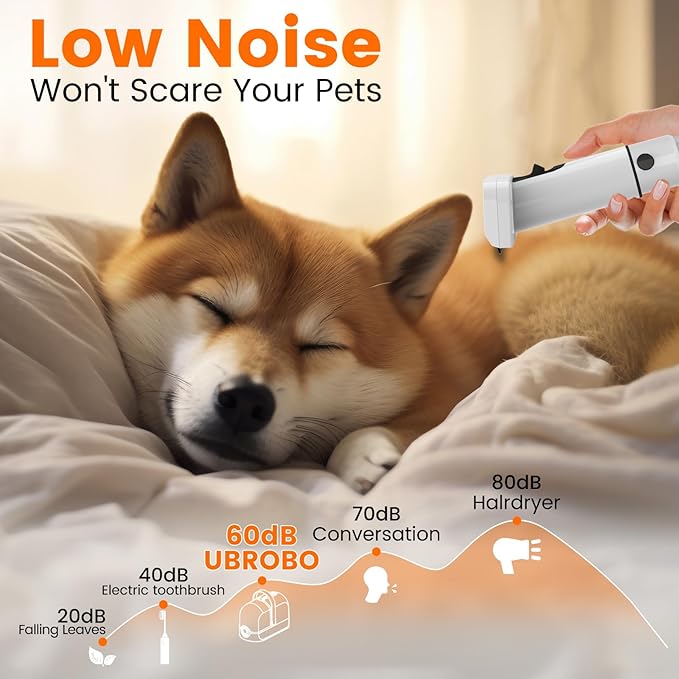 Dog Grooming Vacuum, Dog Grooming Kit with Pet Clippers, 12,000Pa Pet Hair Grooming Vacuum for Dogs, Vacuum Brush for Shedding Grooming, Low Noise Home Cleaning Tool in 1, PG10 Black