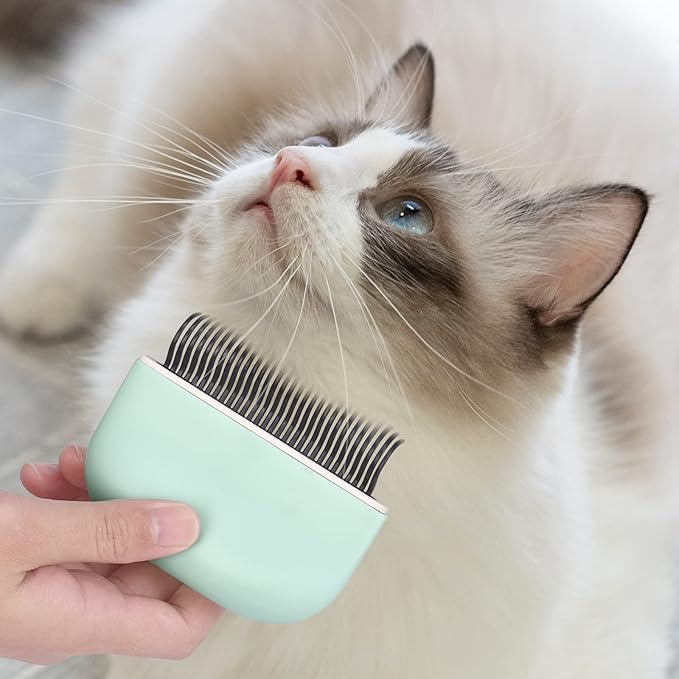 Cat Comb, Cat Brush for Shedding Grooming, Hair Removal Massaging Shell Comb for Cats Dogs Puppy Rabbit Bunny, Easy to Dematting Matted Fur Tangled Hair Undercoat, 2 PCS (Green)