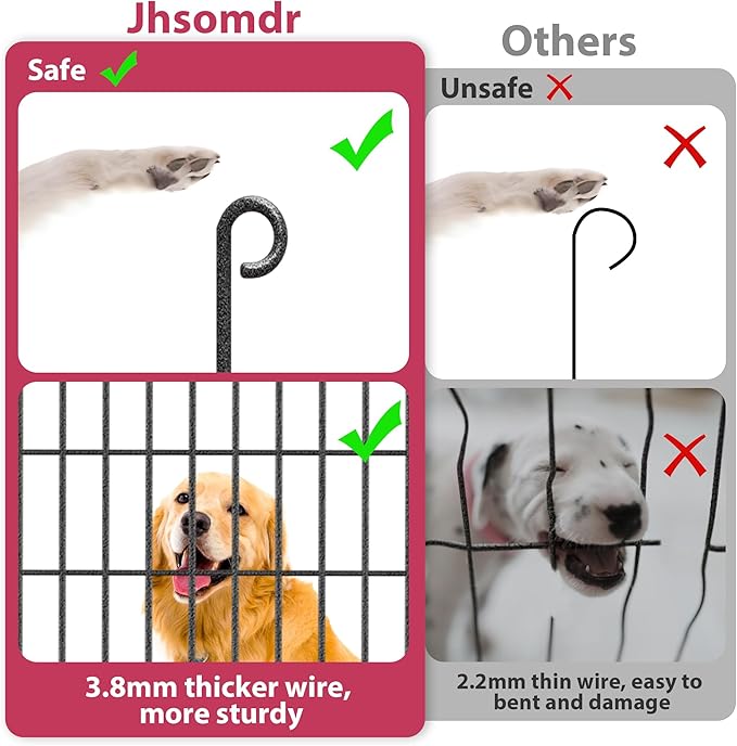 Dog Playpen Outdoor, 40 inch Heavy Duty Dog Fence for Yard 14 Panels Dog Pens Outside Rustproof Metal Pet Puppy Playpen for Large Medium Dogs, Portable Pet Fence for RV Camping, Yard