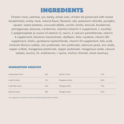 Range Rotisserie, Dry Dog Food, Chicken Meal and Turkey Meal Adult Recipe with Grains, 5 lb Bag