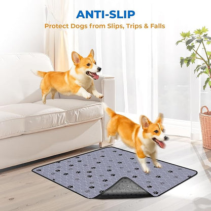 Fostanfly Non-Slip Washable Pee Pads for Dogs, 2 Pack 24"x47" Guinea Pig Cage Liner Ultra-Absorbent and Leak-Proof for Small Animal Guinea Pigs Rabbit Bunny Hamster