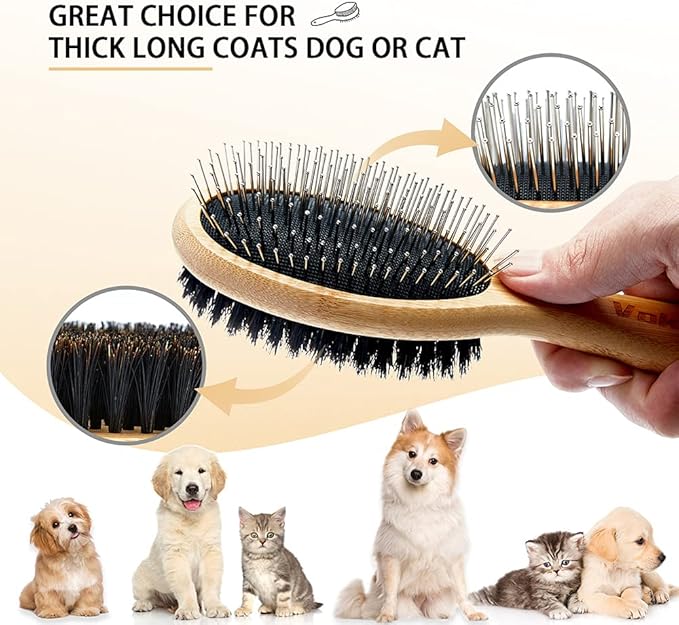 Quiet Ears for Dogs with Dual Sides Dog Brush and Dog Comb, Dogs No Flap Ear Wraps for Anxiety Relief, Calming, with Professinal Grooming Brush