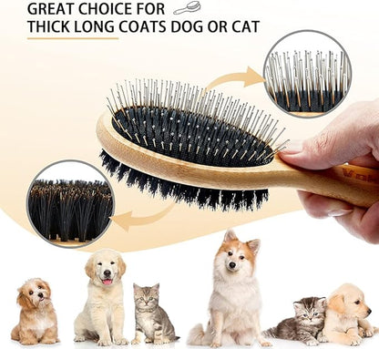 Quiet Ears for Dogs with Dual Sides Dog Brush and Dog Comb, Dogs No Flap Ear Wraps for Anxiety Relief, Calming, with Professinal Grooming Brush