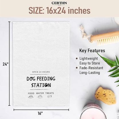 Dog Kitchen Towels, Dog Lover Mom Gifts for Women Dish Towels for Kitchen Drying, Puppy Pet Lover Gifts Hand Towels for Bathroom, 16x24 Inch