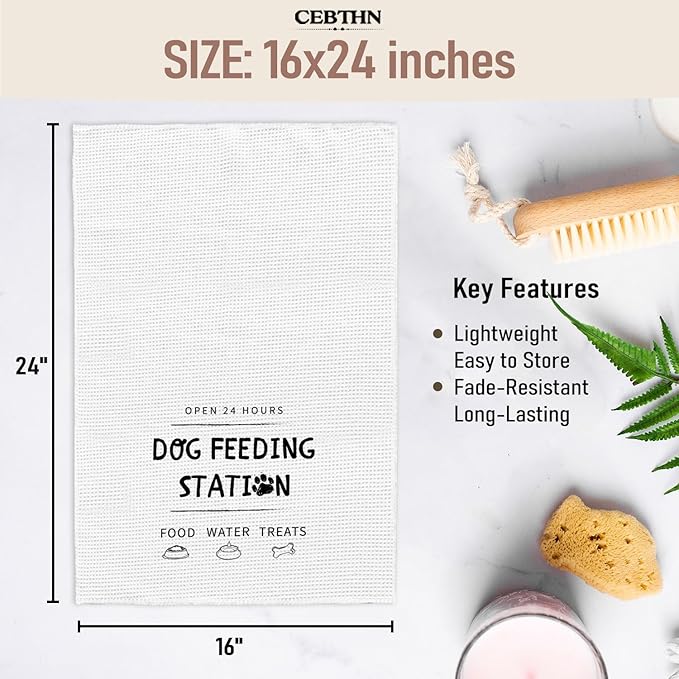 Dog Kitchen Towels, Dog Lover Mom Gifts for Women Dish Towels for Kitchen Drying, Puppy Pet Lover Gifts Hand Towels for Bathroom, 16x24 Inch