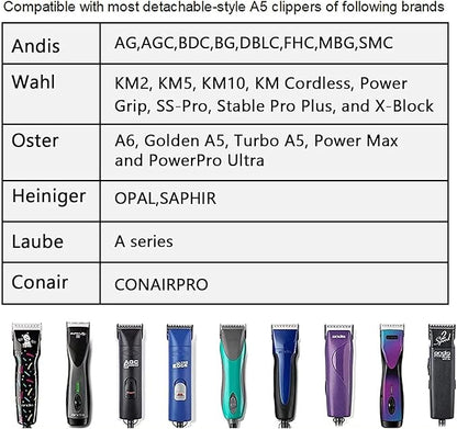 AIJALY 10 Blades Dog Grooming Blades Compatible with Andis/Wahl/Oster Pet Clippers AG AGC Ceramic Sharp Size-10, 1/16-Inch Cut Length (#10 Blade/1PC)