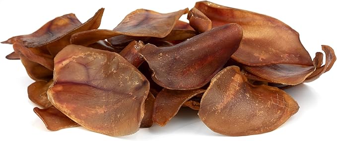 100% Natural Half Pig Ear Dog Treat, 40 pack, Our Healthy Dog Pig Ears Halves Are Easy To Digest, Chemical & Hormone Free Thick Cut Pig Ears For Dogs Aggressive Chewers, Great For Small Or Large Dogs