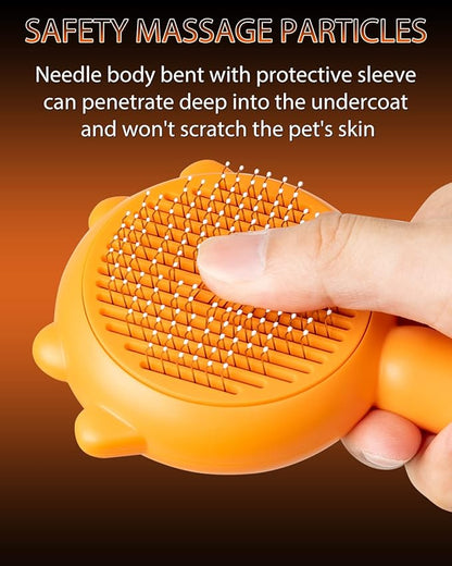 Dog Brush for Shedding, Pumpkin Dog Comb for Long or Short Haired Cats Dogs Rabbits, Skin Friendly Deshedding Grooming Tool for Gently Removes Loose Fur Undercoat