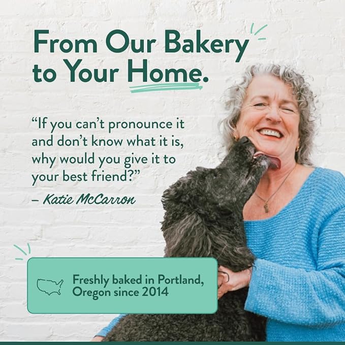 Portland Pet Food Company Bacon Dog Treats Healthy Biscuits for Large Medium & Small Dogs - Grain-Free, Human-Grade, All Natural Dog Cookies, Snacks & Training Treats - Made in The USA - 5 oz