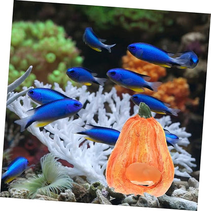 2pcs Fish and Shrimp Hideout House Fish Tank Cave Lovely Cave Aquarium Halloween Decorations Betta Toys Shrimp Aquarium Supply Glass Decor Resin Hollow Breeding Tank