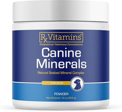 Rx Vitamins Canine Minerals - Essential Minerals for Dogs - Calcium, Magnesium, Iron Supplement, Bone and Joint Supplement for K9, Immune Support - 16oz