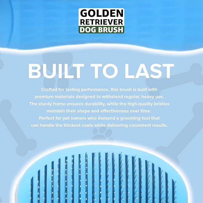 Golden Retriever Dog Brush - Double-Sided Grooming Tool for Shedding & Detangling | Gentle Deshedding & Dematting for Thick Coats | Premium Pet Brush for Long-Haired Dogs