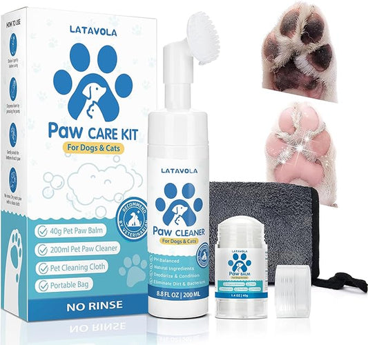 Dog Paw Care Kit- Dog Paw Cleaner for Dogs Large Medium Small XL Breed Balm for Heals - Repairs & Restores Dry - Cracked Paws & Nose Protector for Pet Foot Washer