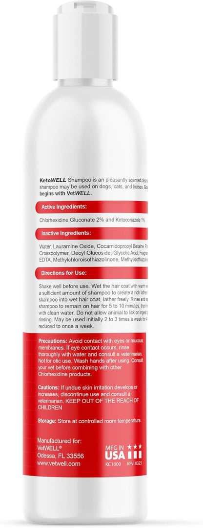 KetoWELL Topical Shampoo for Dogs & Cats - 8 oz