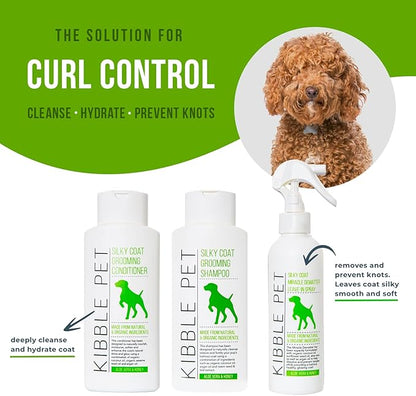 Pet Grooming Detangler Spray, Hydrates & Softens Coat, Hair Tangle & Mat Remover, Deodorizer, Aloe Vera Honey Scent, Hypoallergenic, Sensitive Skin Safe, Made in The USA, 7.1 oz