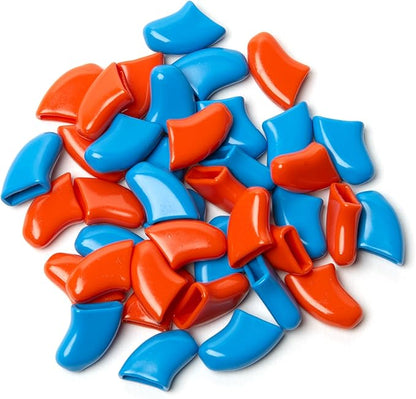 Soft Claws Nail Caps for Dogs with Non-Slip Design Made in USA - 40 Dog Nail Covers for Long-Lasting Protection of Floors and Furniture - Blue & Orange, XXL