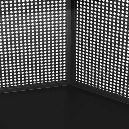 47.24in Pet Cage with 2 Tempered Glass Doors, Metal Spacious Pet Kennel with Hexagonal Design for Living Room Hallway Study Room and Other Spaces Black One Size