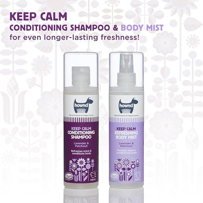 Hownd Calming & Relaxing 2-in-1 Dog Shampoo and Conditioner - Gentle Natural Vegan Formula w/Lavender - Cleans, Conditions, Detangles & Reduces Shedding, Hypoallergenic