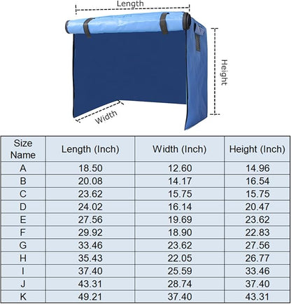 Dog Crate Cover Waterpoof Blue Pet Kennel Covers for Puppy Cat Indoor Outdoor Fit for 1 Door Wire Crate, 35.43x22.05x26.77 Inch