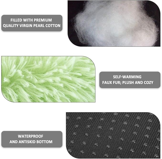 NOYAL Calming Dog Bed Donut Anti Anxiety Fluffy Dog Bed for Small Medium Dog and Cat