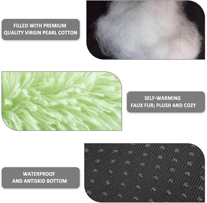 NOYAL Calming Dog Bed Donut Anti Anxiety Fluffy Dog Bed for Small Medium Dog and Cat