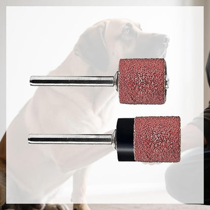 22-Pack Pet Nail Grinder Replacement Kit - Sanding Bands for Dogs & Cats -1/2" Black Grinding Drums Claw Care, Compatible with All Major Pet Grinders (80 & 120 Grit)