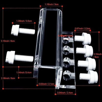 Aquarium dosing pump tubing holder Fixture,Dosing tubing holder for aquarium air pump accesories，Acrylic dosing container tube fixture holder for dosing pump（1 or 2 Pieces Pack） (2 Pieces Pack)