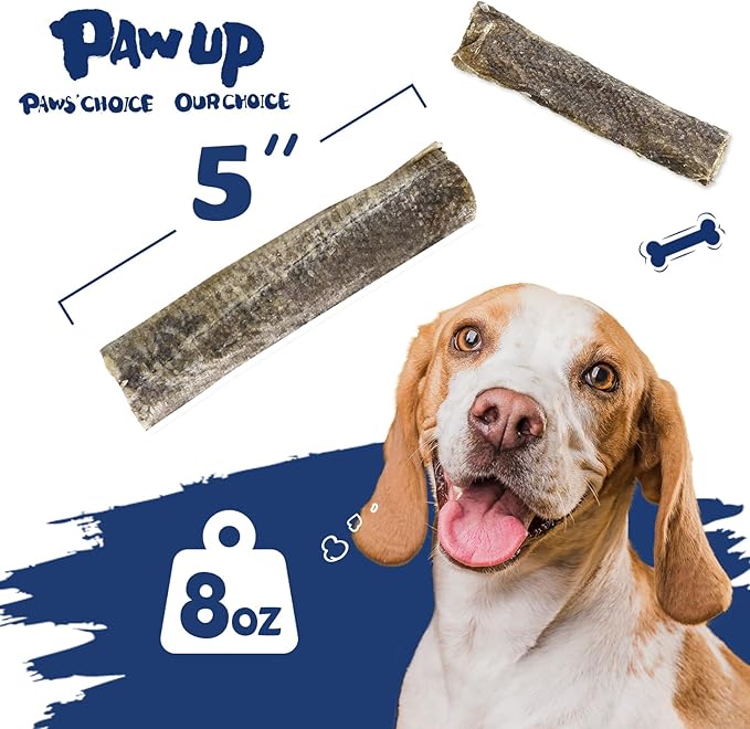 Dog Treats, Cod Skins Dog Treat with Taurine, One-Ingredient Grain-Free Chew Fish Skin Rolls Rich in Omega3, 8 oz