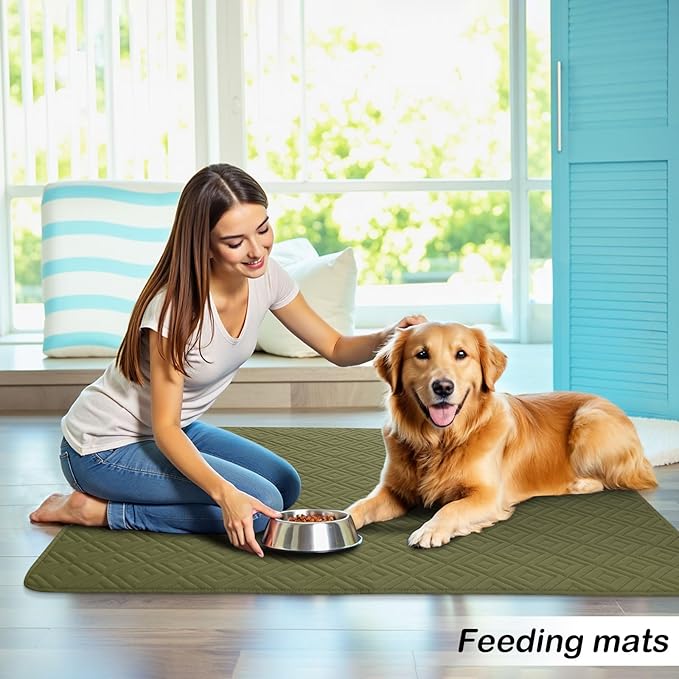 hyha Waterproof Dog Blanket, Soft Pet Bed Blankets, Waterproof Sofa Couch Cover for Dogs Washable, Reversible Pet Couch Covers for Sofa Furniture (30x70 Inch, Green/Navy Blue)