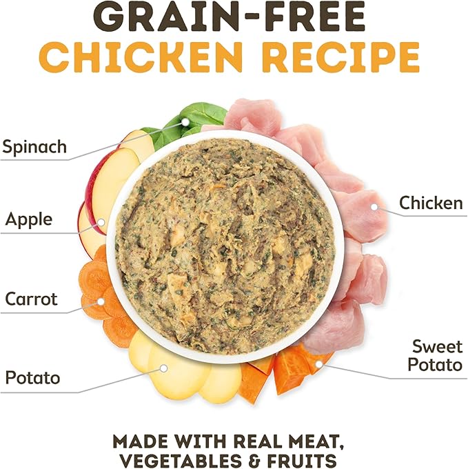 Only Natural Pet MaxBlends Grain Free Chicken Recipe Dehydrated Dog Food Formula - High Protein Homemade Stew, Nutrient-Dense Meal for Canine Health - Chicken RecipeFlavor - 7 lb Bag (Makes 28 lbs)