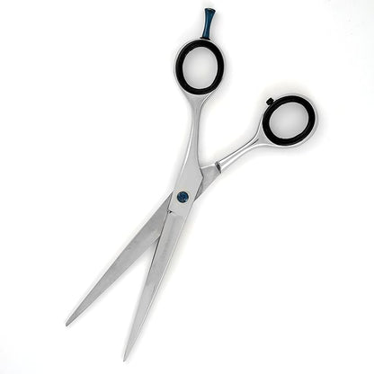 6.5" Professional Pet Grooming Scissors with Blue Screw Bright Polish Finish