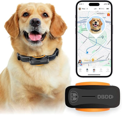 AI GPS Tracker for Dogs (30lbs+), Real Time Location and AI Vet Health Management, Electronic Fence, Waterproof, iOS and Android Universalï¼_lackï¼