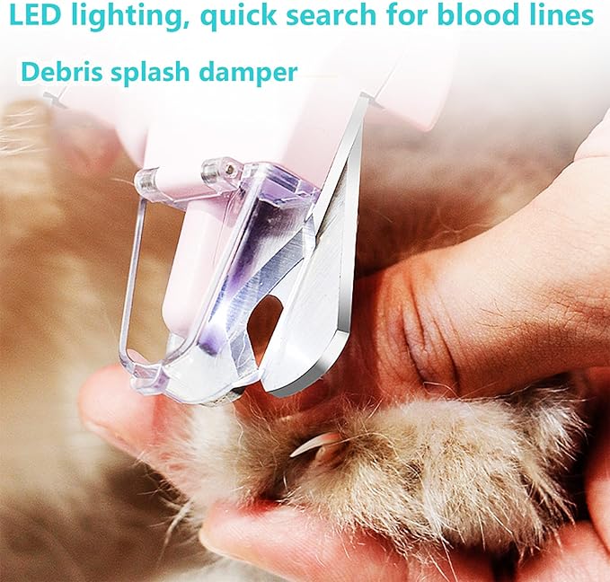 Dog Nail Grinder & Nail Clippers 2-in-1 Upgrade, Professional Electric Rechargeable Pet Nail Trimmer Painless Claw Grooming and Smooth, for Small, Medium, Large Dogs & Cats (White, Electric)