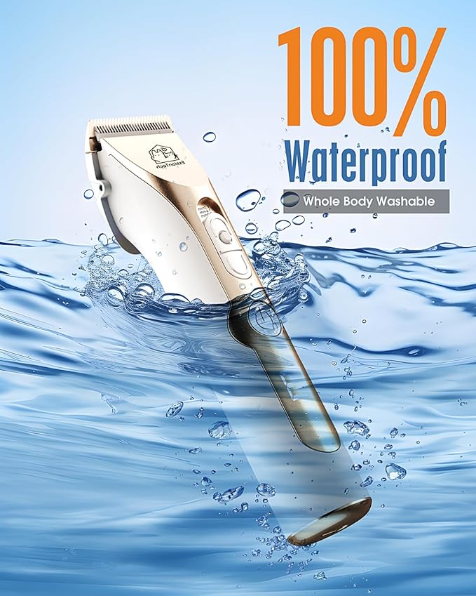 Dog Hair Clippers for Grooming Kit at Home Paw Trimmer Pet Grooming Clippers for Dog Professional Thick Hair Low Noise Cordless Pet Tools for Small & Large Dogs Cats (2in1)