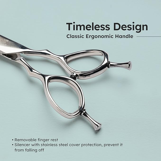 7" Curved Dog Grooming Scissors  Handcrafted, Ergonomic, VG10 Stainless Steel for Sharper, Tougher, Better Edge Retention, Lightweight Shears for Trimming Face and Paws.