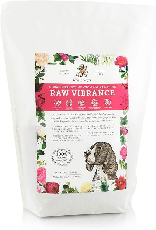 Dr. Harvey's Raw Vibrance Grain Free Dehydrated Foundation for Raw Diet Dog Food (6 Pounds)