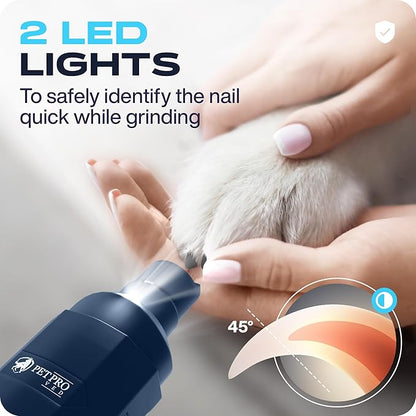 Dog Nail Grinder Quiet Dog Nail File Pet Toenail Grinder for Dogs Quiet Cat Electric Drill Trimmer for Large Dogs Small Medium Pet Electric Trimmer Drill for Dogs with Guard (Blue)