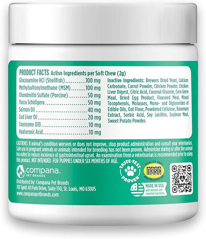 Doggie Dailies, Hip and Joint Supplement for Dogs, Glucosamine Chondroitin, Premium Hip and Joint Chews for Dogs All Breeds & Sizes, Dog Vitamins and Supplements, (Chicken) 120 Chews