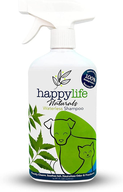 Waterless Pet Shampoo: No-Rinse Foaming Dry Shampoo Spray for Dogs & Cats - Cleanses, Hydrates, & Neutralizes Odor, pH-Balanced, Safe for Sensitive Skin & Licking, 500 ml