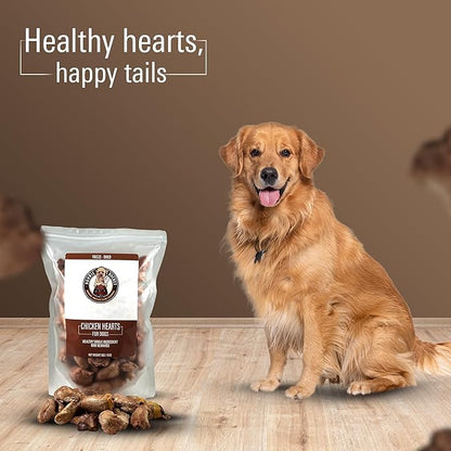 Freeze Dried Dog Treats  Single Ingredient Chicken Heart Dog Treat for Dogs & Cats