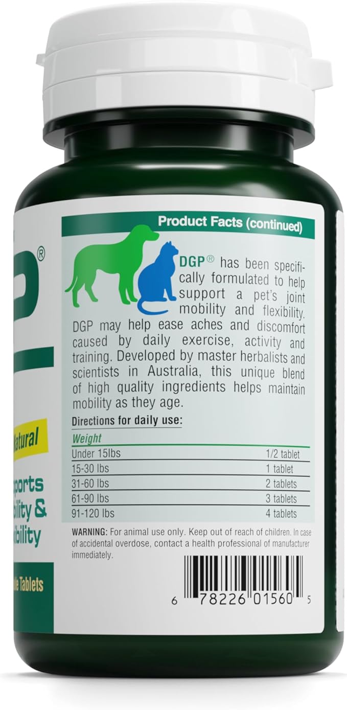 American BioSciences DGP, All-Natural Joint Supplement for Dogs - Joint Support with Turmeric, Boswellia Extract & More - Quick Effect for Pet Mobility Support - 120 Chewable Tablets (Pack of 2)