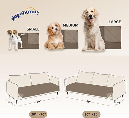 gogobunny 100% Double Sided Waterproof Dog Blanket Soft Pet Bed Cover Reversible Protect Furniture Couch Sofa Car for Puppy Cat Kids (Dark Walnut/Light Walnut, 30x80 Inch (Pack of 1))
